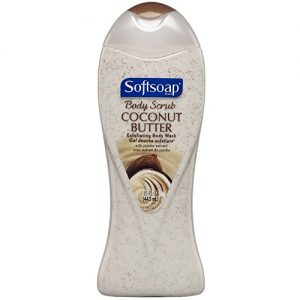 Softsoap Body Butter Coconut Scrub, Body Buff Wash 15 oz (Pack of 2)