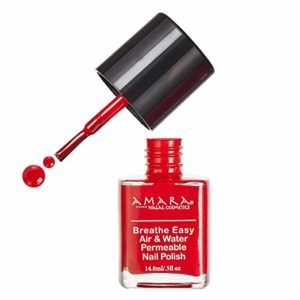 Amara Breathe Easy Air & Water Permeable Nail Polish (Cherry Red)
