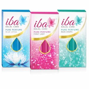 Iba Halal Care Pure Perfume Combo (First lady:8ml,Blue lotus:8ml,Rain drops:10ml)