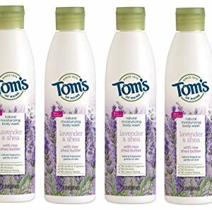 Tom's of Maine Natural Moisturizing Body Wash Soap with Raw Shea Butter, Lavender Tea Tree, 12 Ounce, 6 Count