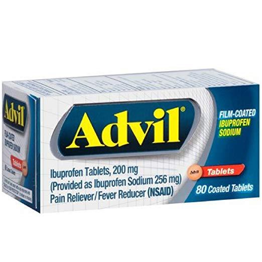 Advil Film-Coated Ibuprofen 200 mg Tablets 80 ea