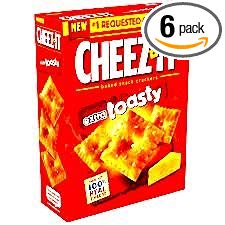 Cheez-It, EXTRA TOASTY, NEW FLAVOR! Baked Snack Crackers 12.4 oz (6 Pack)