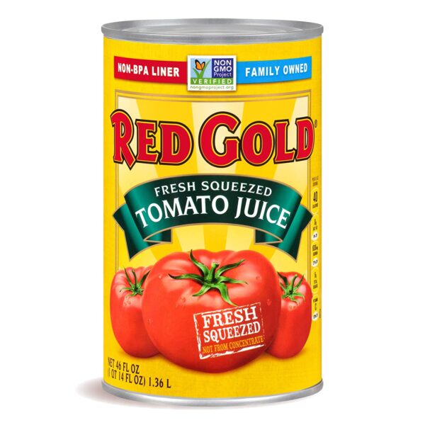 Red Gold Fresh Squeezed Tomato Juice, 46oz Can (Pack of 12)