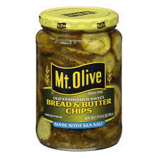 Mt. Olive Bread & Butter Chips with Sea Salt 24 Oz (Pack of 2)