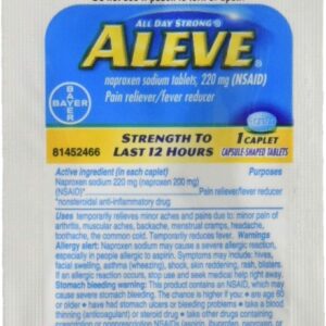 Aleve Individual Sealed 1 Caplet in a Packet (Box of 48 Packets)