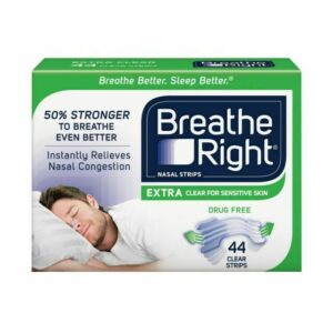 Breathe Right Nasal Strips, Extra Clear for Sensitive Skin, 44 Clear Strips