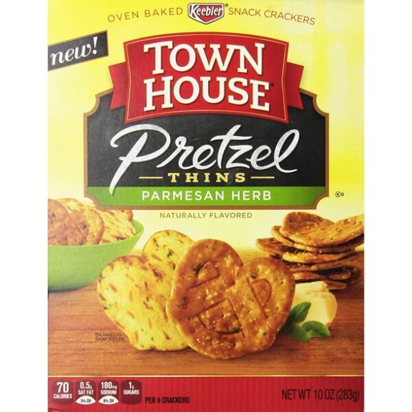 Town House Pretzel Thins Sea Salt Crispy Crackers, 10 oz