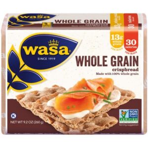 Wasa Whole Grain Crispbread, 9.2 Ounce (Pack of 12)