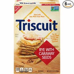 Triscuit Rye with Caraway Seeds Crackers (Pack of 6) Non-GMO