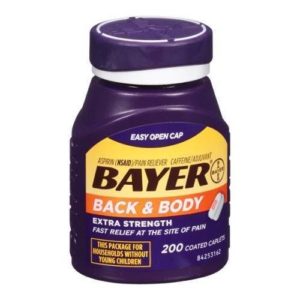 Bayer Back & Body Extra Strength Pain Reliever Coated Caplets, 200 count - Buy Packs and SAVE (Pack of 2)