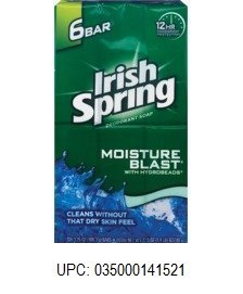 Irish Spring Moisture Blast with Hydrobeads Deodorant Soap