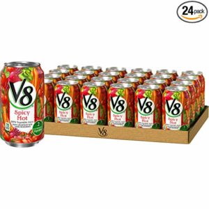 V8 Original Spicy Hot 100% Vegetable Juice 11.5 oz. Can (Pack of 24)