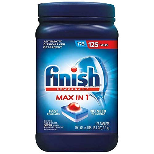 Mega Value! Finish Max In 1 Powerball 132 Tabs, Dishwasher Detergent Tablets (Plastic Container Packaging)