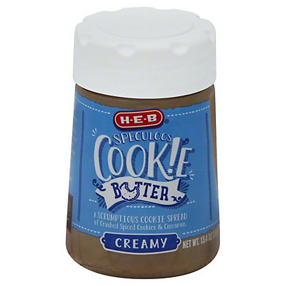 HEB Cookie Butter, Creamy 13.4 Oz (Pack of 2)