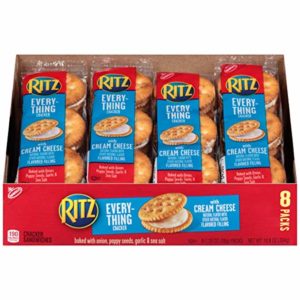 Ritz Sandwich Crackers, Everything with Cream Cheese, 10.8 Ounce