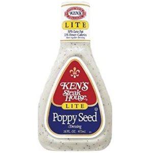 Ken's Steakhouse LITE Poppy Seed Dressing (3 Pack) 16 oz Bottles