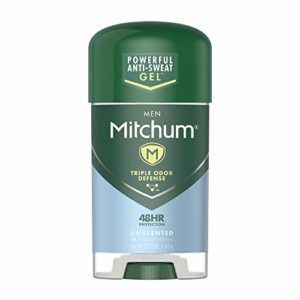 Mitchum Men Gel Antiperspirant Deodorant, Unscented, 2.25oz.