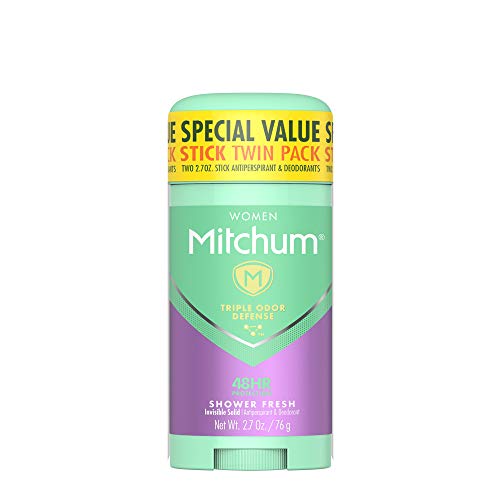 Mitchum Women Invisible Solid Antiperspirant Deodorant Twin Pack, Shower Fresh, 2.7oz