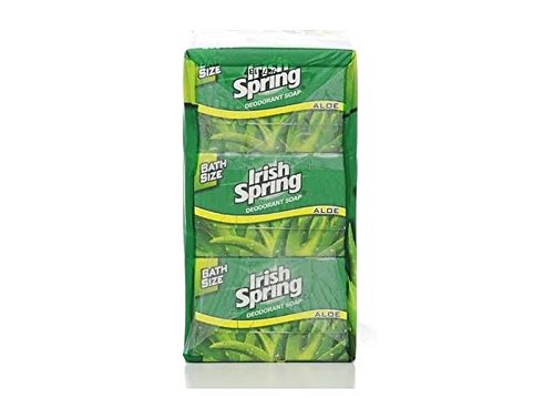 (PACK OF 6 BARS) Irish Spring ALOE SCENT Bar Soap for Men & Women. 12-HOUR ODOR/DEODORANT PROTECTION! For Healthy Feeling Skin. Great for Hands, Face & Body! (6 Bars, 3.75oz Each Bar)
