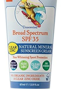 Badger - SPF 35 Clear Zinc Sport Sunscreen Cream - Unscented 2.9oz