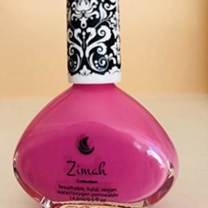 Zimah Nail Polish, Breathable, Vegan Nail Polish, Cruelty-Free, Toxin Free, Halal Nail Polish, Fast-Drying Nail Polish, Made in USA, Pink Daisy