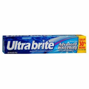 Colgate Ultra Brite Advanced Whitening Anticavity Fluoride Toothpaste, Clean Mint Flavor, 6 oz. (Pack of 3)