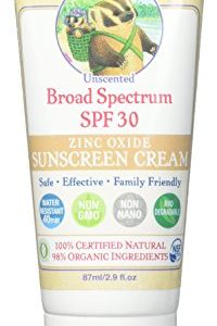 Badger Certified Natural Broad Spectrum Sunscreen SPF 30, Unscented, 2.9 Fluid Ounce