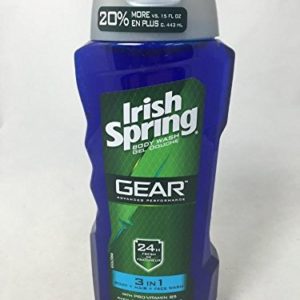 Irish Spring 3-in-1 Gear Body Wash 18 Ounce (Value Pack of 3)