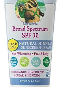 Badger - SPF30 Clear Zinc Sunscreen Cream - Unscented 2.9oz