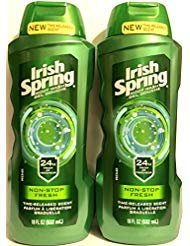 Irish Spring Body Wash - Non-Stop Fresh - Time-Released Scent - Net Wt. 18 FL OZ (532 mL) Per Bottle - Pack of 2 Bottles