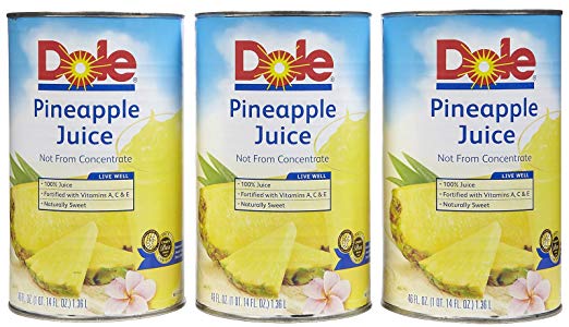 Dole 100% Pineapple Juice - 46 oz - 3 pk