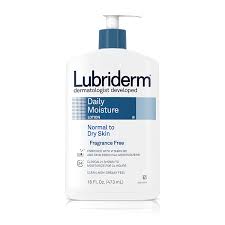 Lubriderm Daily Moisture Lotion for Normal to Dry Skin, Fragrance Free, 16 Ounce (Pack of 2)