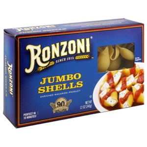 Ronzoni Jumbo Shells, 12-Ounce Boxes (Pack of 12)