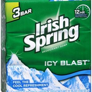 Irish Spring Deodorant Bar Soap, Icy Blast, 3.75 oz bars, 3 ea (Pack of 2)