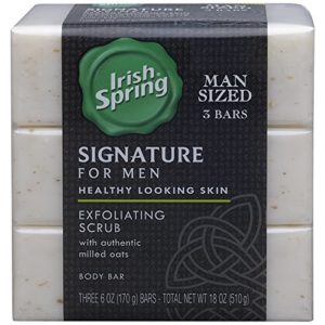 Irish Spring Signature Exfoliating Bar Soap, 6oz, 3 Count