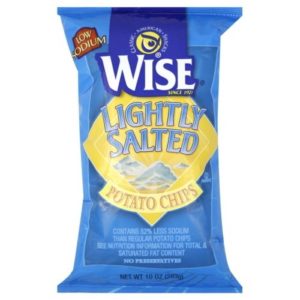 Wise Lightly Salted Potato Chips 9 Oz (Pack of 6) (Lightly Salted)