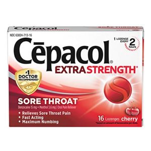 Cepacol Extra Strength Sore Throat & Cough Drop Lozenges, Cherry 16ct