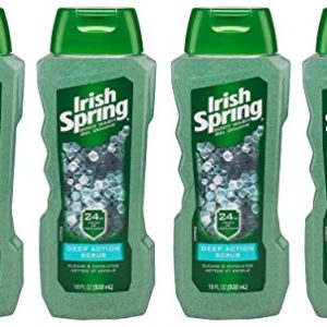 Irish Spring Body Wash, Deep Action Scrub, 18 fluid ounce (Pack of 4)