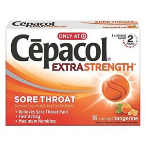 Cepacol Extra Strength Sugar Free, Orange 16Ct