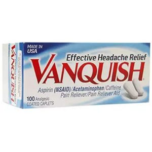 Vanquish Effective Headache Relief, 100 Analgesic Coated Caplets Each, Pack of 2