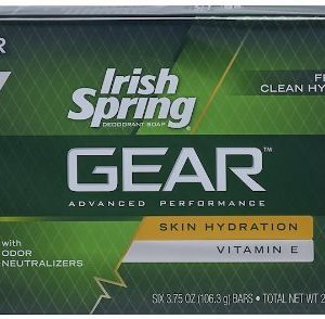 Irish Spring Gear Hydration Deodorant Bath Bar, 3.75 Ounce, 6 count by Irish Spring