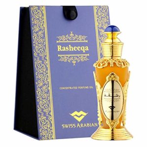 RASHEEQA Perfume Oil for Women 20mL, is Charming Oriental Garden Full of Flowers in Bloom; Rose, Fresh Greens, and Jasmine with a Musk, Sandalwood and Cedarwood Base by Oud Artisan Swiss Arabian