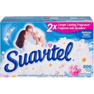 Suavitel Field Flowers Fabric Conditioner Dryer Sheets, 200 sheets