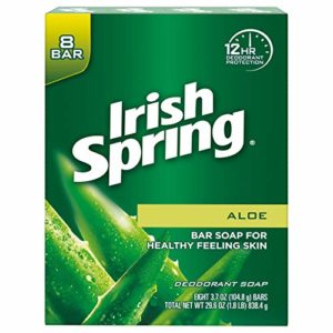 Irish Spring Aloe Deodorant Soap Unisex, 8 Count