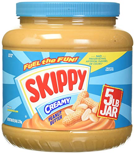 SKIPPY Creamy Peanut Butter, 5 lb | Gluten-Free, Kosher, and Made with Four Simple Ingredients