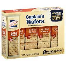 Lance Captains Wafers Crackers Grilled Cheese 8 Count (Pack of 3)