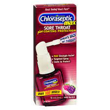 Chloraseptic Max Strength Sore Throat Spray Plus Coating Protection | Wild Berries | 1 oz | #1 Pharmacist Recommended Brand for Sore Throat Medicine