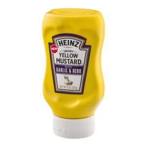Heinz Savory Yellow Mustard With Garlic & Herb (8 OZ)