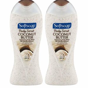 Softsoap Body Scrub Exfoliating Body Wash, Coconut Butter - 15 Fl Oz x 2