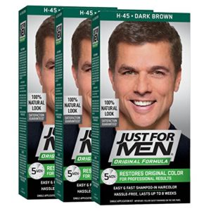 Just For Men Original Formula Men's Hair Color, Dark Brown (Pack of 3)